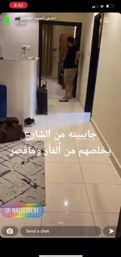 Guys bring a stray cat to help catch a rat