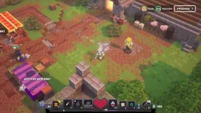 My mate finding all the right enchants for a super automatic bow...,