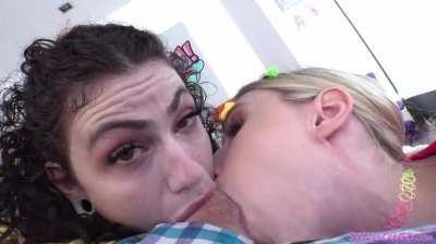 Making sure his cock & balls get treated properly