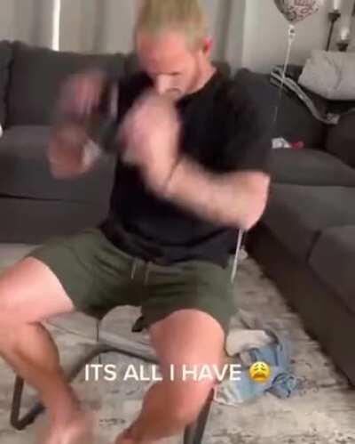 His voice says it all