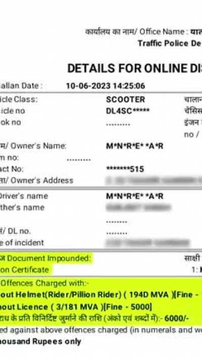 Bride rides scooter without helmet, Delhi police says, don't indulge in acts of 'BEWAKOOFIYAN'