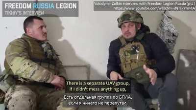 Zolkin's interview with Freedom Russia Legion, pt. 2: the clip of Tikhiy's interview.