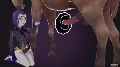 Raven using her powers (Skuddbutt) [Teen Titans]