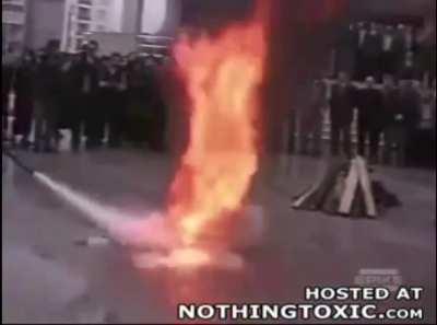 A raging sea of flames