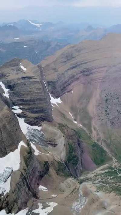 High above Cracker Lake. 4 Hour scramble to reach the peak. Worth every step.📍Mt, Siyeh. Glacier National Park, Montana