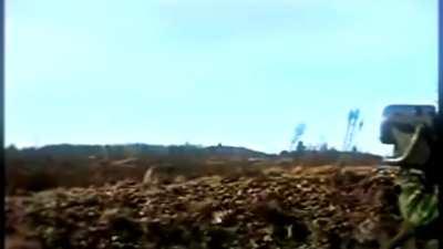 Missile launcher firing