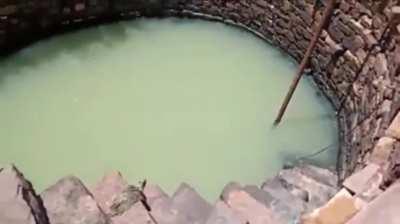 An Indian man was electrocuted after diving into a well with live wires around