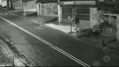 Thieves stealing gates in Sao Paulo, Brazil
