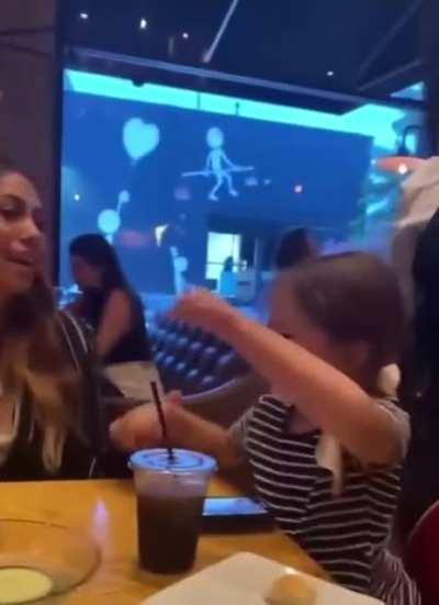 The way she just laughs and goes back to her iPad