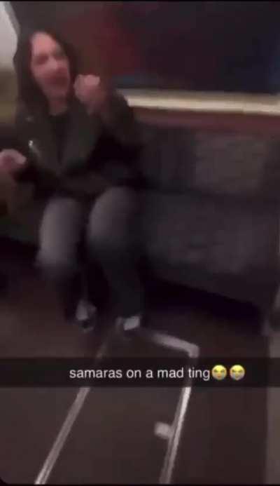 Girl Assaults People for 