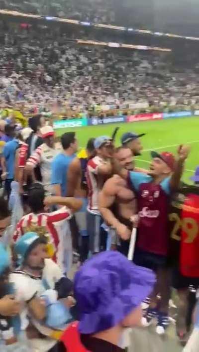 Argentinian fans celebrate the world cup victory