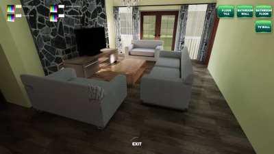 I Made an Architectural 3D Visualization App (You can change floor & wall Paint Color & Tile Type/Color) In real Time. Also you can walk through out the house, take screenshots and save the images.