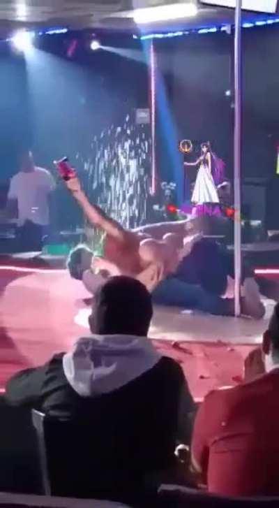 Celebrating with sparkling wine