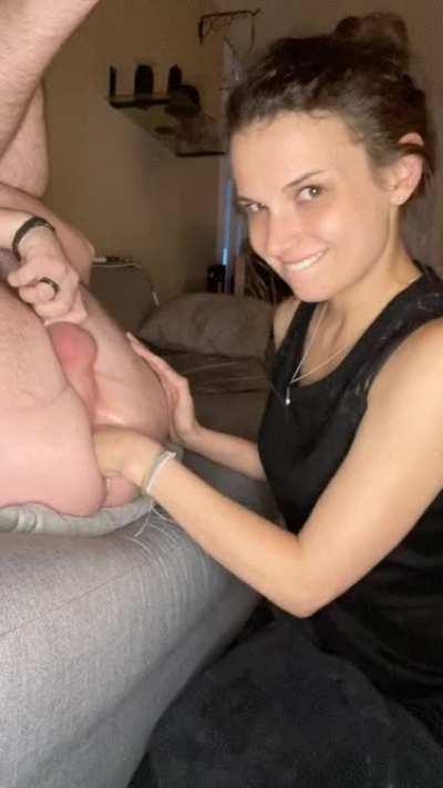 Didn’t even change out of my work clothes before this last night😈