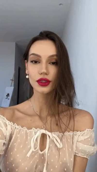 I so rarely put on lipstick that each time I stare at myself for a while to get used to it