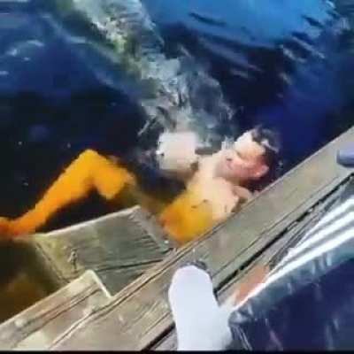 The only worse idea than this is swimming with hippos.