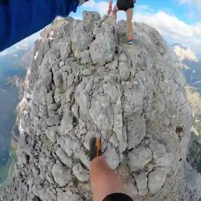 2,713 meters above ground on Watzmann Mountain in the Bavarian Alps.