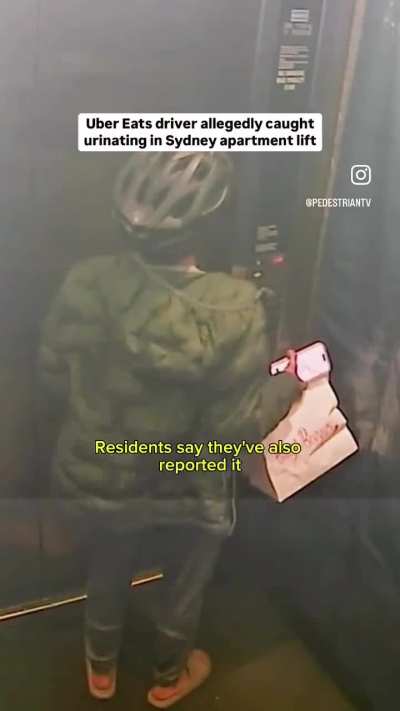Sydney, Australia: A﻿n UberEats driver who allegedly urinated in an apartment elevator while making a delivery has been sacked.