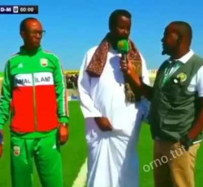 Why is he touching his private parts on live TV?