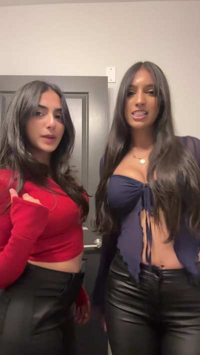 Left's face + right one's tits