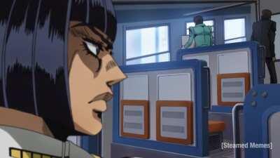 Bruno Vs. Giorno Scene, but it's voiced by SpongeBob SquarePants