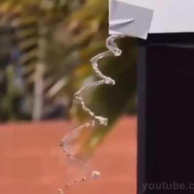 A 24 Hz sound wave shot at 24 fps creates the effect of a standing wave