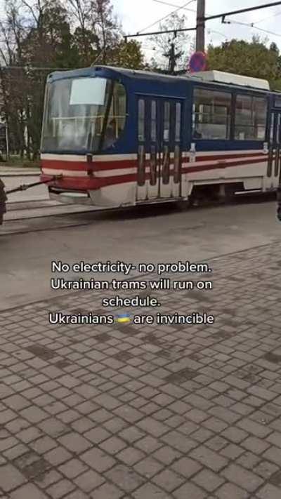 How Ukranian trams are powered when there power stations been bombed