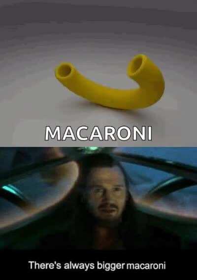 That macaroni is using jedi mind tricks