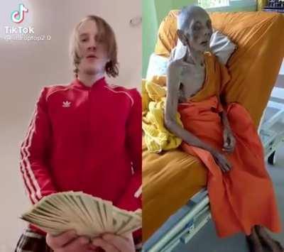 200 years old monk get flexed