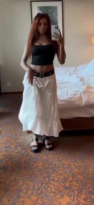 Sydeon white dress in Shanghai - June 2024