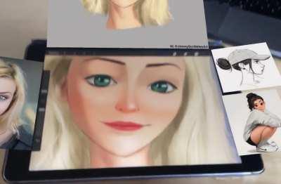 Apple Glass AR with iPad in Procreate concept.