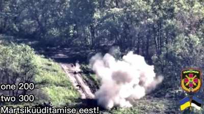 We helped the 45th destroy a Russian tank with drone guidance, (mobility kill, hit somewhere near the engine) its crew went for a walk. We then killed one, injured two with another artillery shell. (Ukraine, 2022, archival footage)