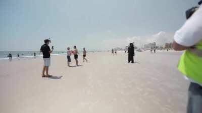 Drunk Florida Man Trumper chasing the Grim Reaper on Jacksonville Beach