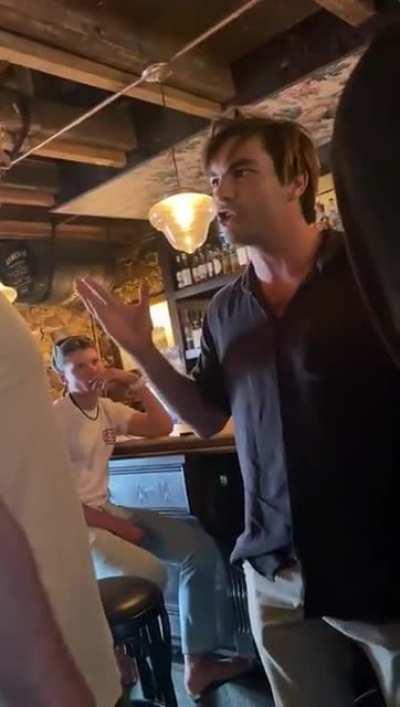 A bar in Cape Town, South Africa turning away Black people unless they are accompanied by a white person