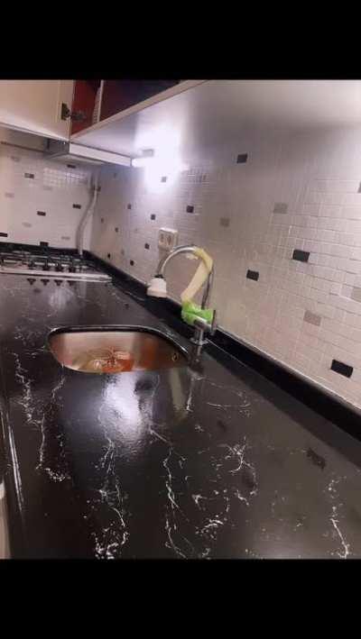 Did she just paint over actual marble?