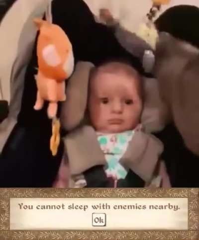 You cannot sleep with enemies nearby.