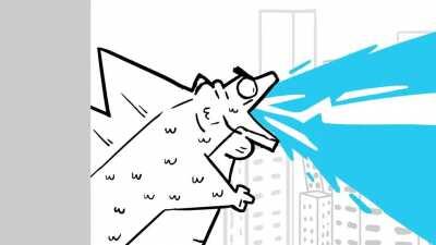 Godzilla vs MONKE (Monke tek atar)