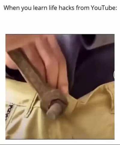 When you don't have a belt