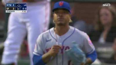 [Highlight] [Highlight] Marcus Stroman channeling his inner Derek Jeter with the jump throw