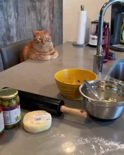 Executive chef overseeing biscuit making
