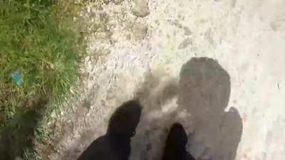 [Philippines] Police tries to pull over a motorbike driver for not having a helmet & probably license plate on the back. The driver resisted to stop & started a chase, he got caught after crashing into the officer.