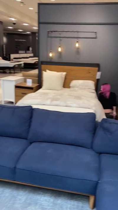 At the mall making myself at home lol