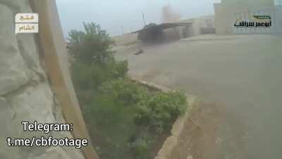 Jaysh al Fath (“Army of Conquest”) militants gun down Syrian soldiers during the Aleppo offensive. Aleppo, Syria. October - November, 2016.