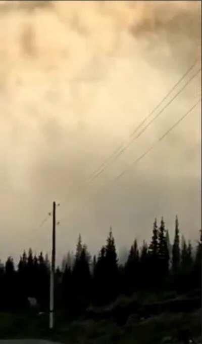 Full collapse of a mountain peak of a mountain - Kyrgyzstan Sep 2020