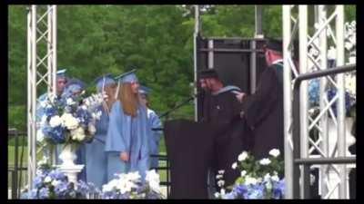 A student gets deleted out of the school graduation video after she displays a Palestinian flag
