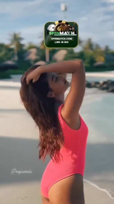 Pooja Hegde hot bikini scene pink 