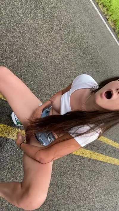 I squirted outside daddy, so I don’t make a mess in the house