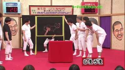 Oogiri Daigassen - Hamada tries to draw a zebra with his lips