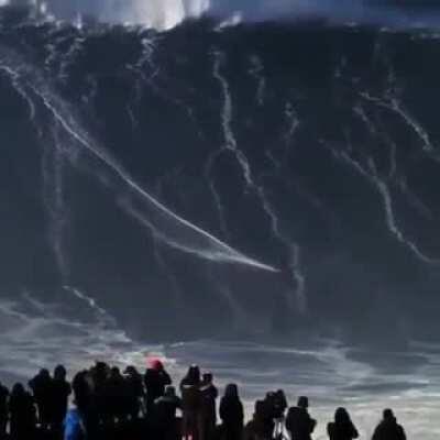 Praia do Norte in Portugal has some of the biggest waves in the world.