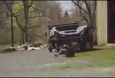 HMB while I try and land in this truck after jumping off a roof